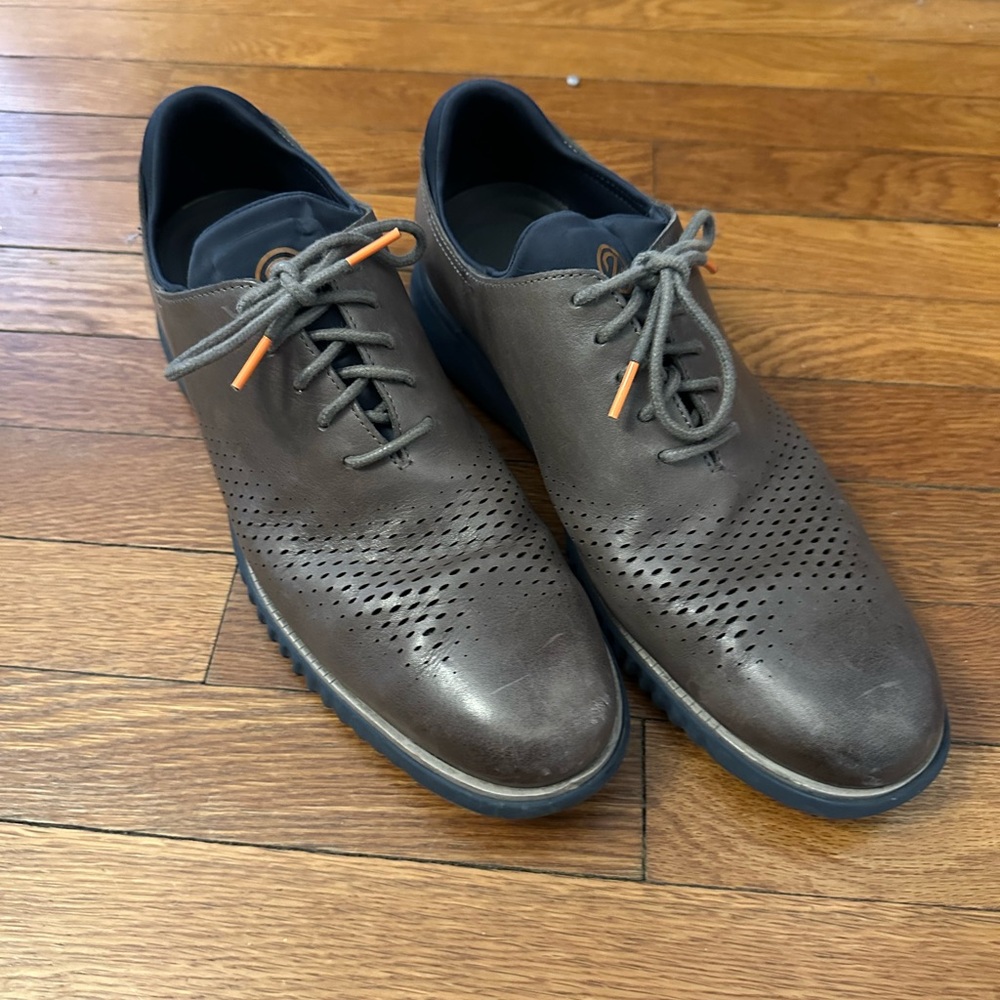Cole Haan ZEROGRAND Laser wingtip Dark Gray and Blue